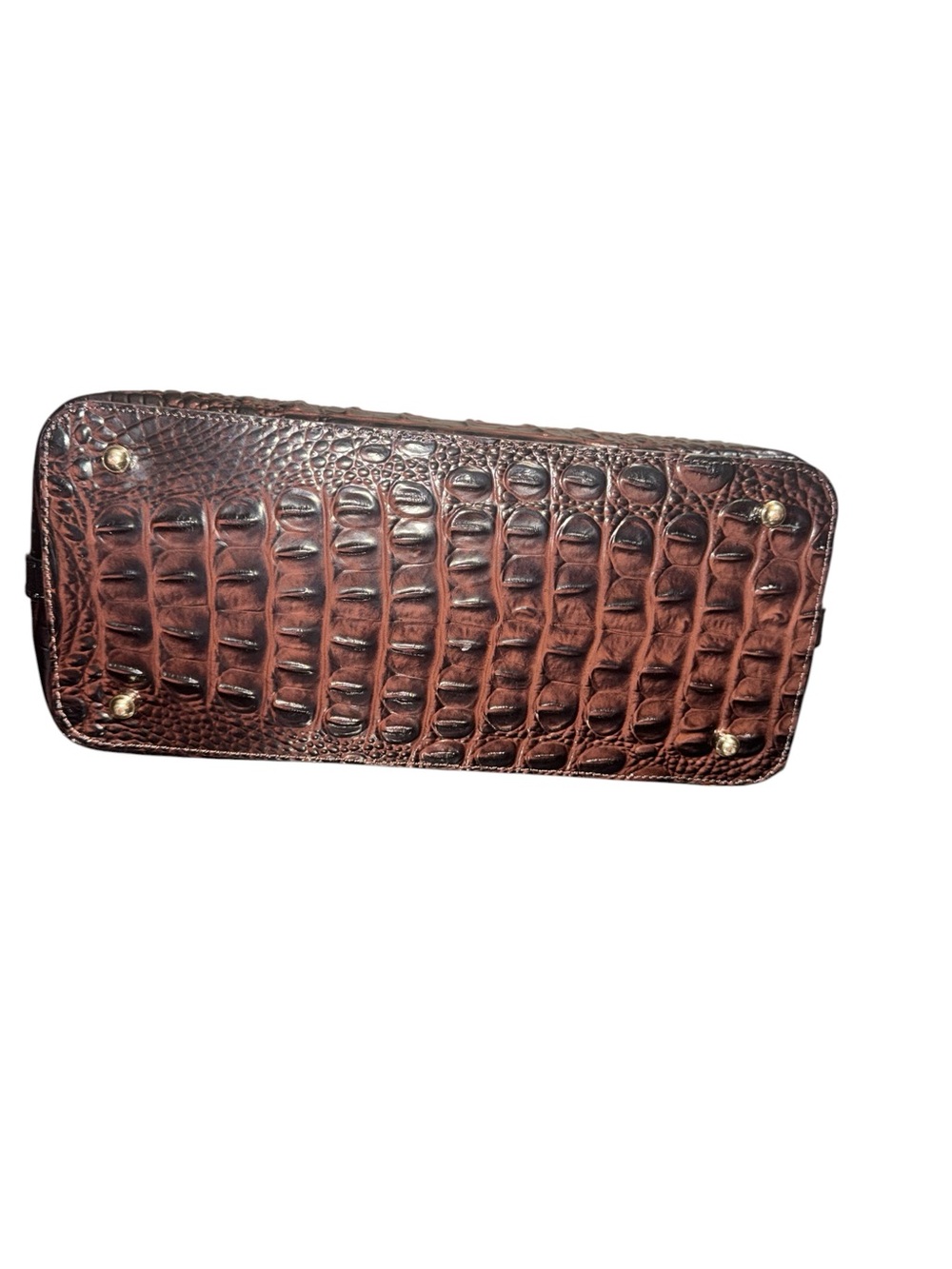 SOLD Brahmin Cocoa Gala Butterfly Limited Edition Leather Satchel Handbag Rare - Picture 4 of 6